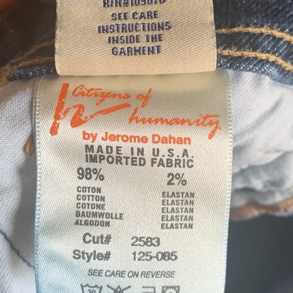 WOMENS - sz 24 CITIZENS OF HUMANITY Lex # 125 Exposed button fly slim bootcut - Picture 10 of 15